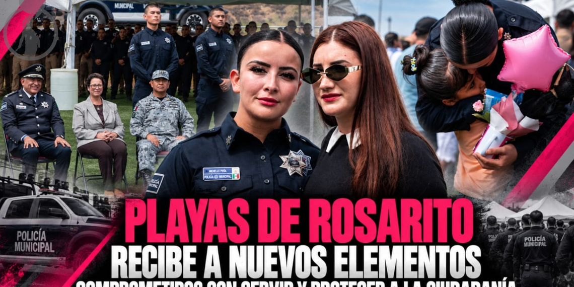 Playas de Rosarito recibe a nuevos elementos comprometidos con servir y proteger a la ciudadanía