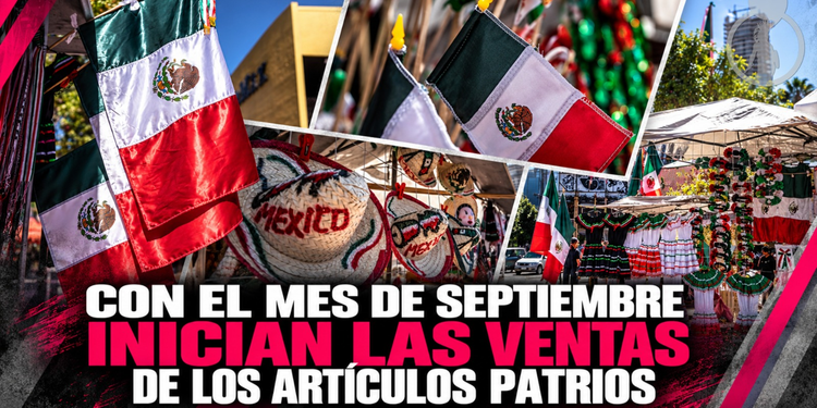 Con el mes de septiembre inician las ventas de los artículos patrios
