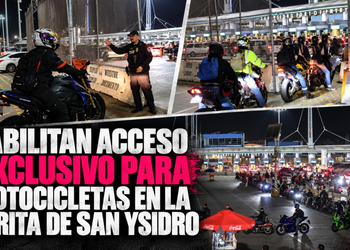 Habilitan acceso exclusivo para motocicletas en la garita de San Ysidro