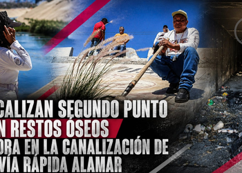 Localizan segundo punto con restos óseos ahora en la canalización de la Vía Rápida Alamar