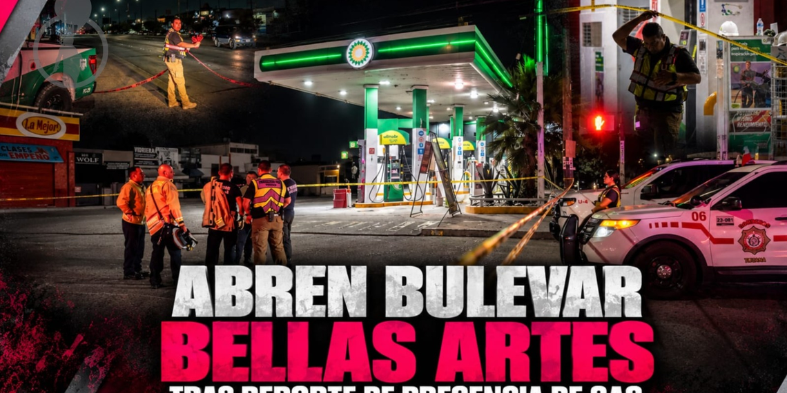Abren bulevar Bellas Artes tras reporte de presencia de gas