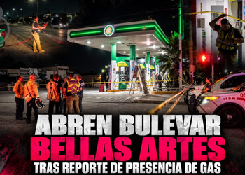 Abren bulevar Bellas Artes tras reporte de presencia de gas