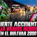 Fuerte accidente deja varios heridos en el bulevar 2000; Taxi cae a un barranco