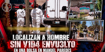 Localizan a hombre sin vida envuelto en una bolsa en Manuel Paredes