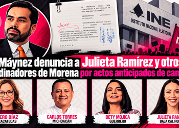 Máynez denuncia a Julieta Ramírez y otros coordinadores de Morena por presuntos actos anticipados de campaña