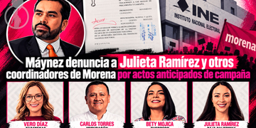 Máynez denuncia a Julieta Ramírez y otros coordinadores de Morena por presuntos actos anticipados de campaña
