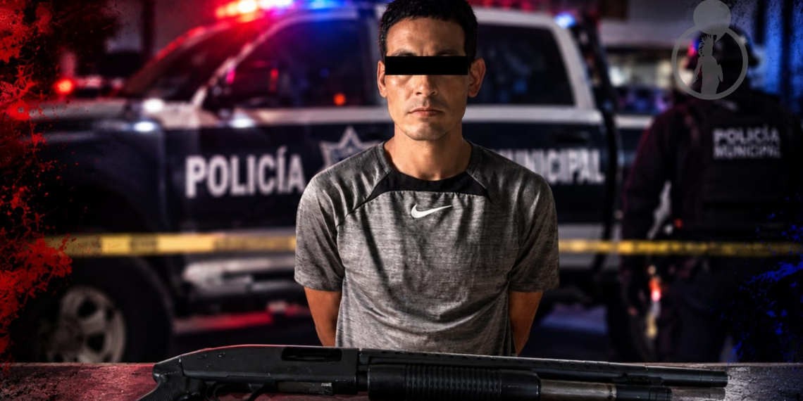 Municipales detienen a “El Kiler” con una escopeta abastecida en Tijuana