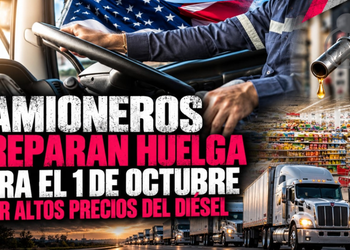 Camioneros preparan huelga para el 1 de octubre por altos precios del diésel
