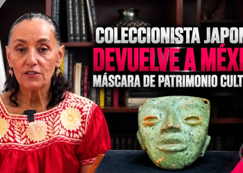Coleccionista japonés devuelve a México máscara de patrimonio cultural
