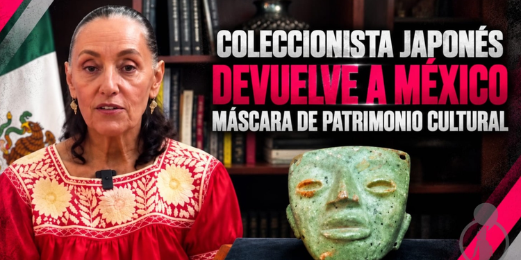 Coleccionista japonés devuelve a México máscara de patrimonio cultural