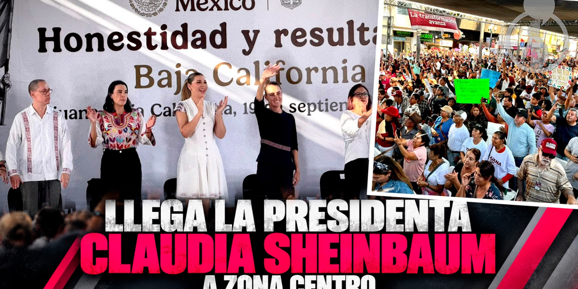 Llega la presidenta Claudia Sheinbaum a Zona Centro