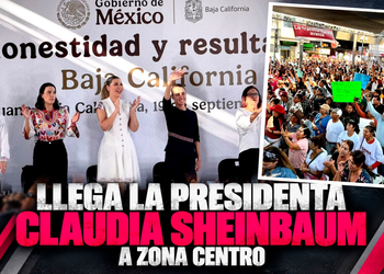 Llega la presidenta Claudia Sheinbaum a Zona Centro