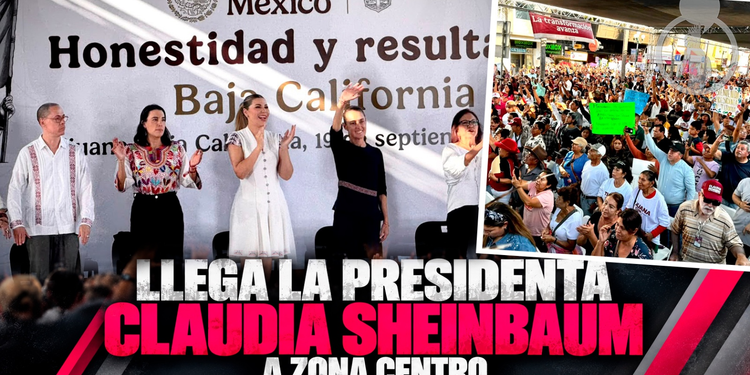 Llega la presidenta Claudia Sheinbaum a Zona Centro