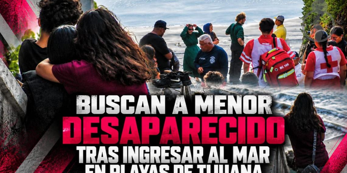 Buscan a menor desaparecido tras ingresar al mar en Playas de Tijuana; otro menor fue rescatado