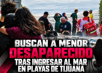 Buscan a menor desaparecido tras ingresar al mar en Playas de Tijuana; otro menor fue rescatado