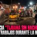 Bacheo nocturno para evitar tráfico en Tijuana