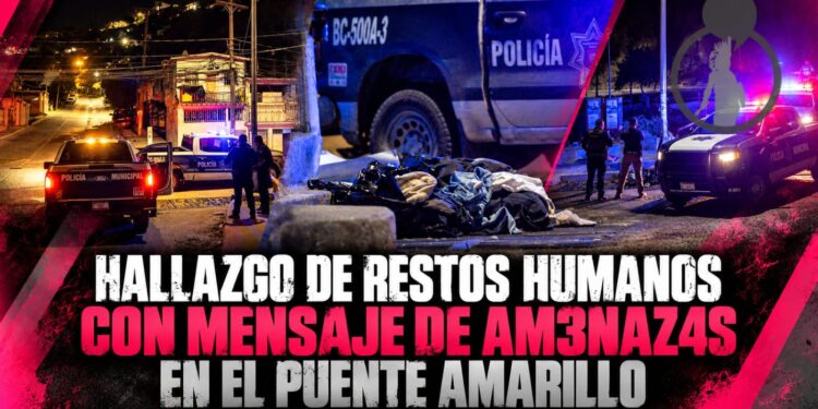 Hallazgo de restos humanos con mensaje de amenazas en el puente Amarillo