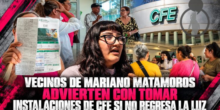 Vecinos de Mariano Matamoros advierten con tomar instalaciones de CFE si no regresa la luz