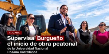 Supervisa Ismael Burgueño el inicio de la obra del puente peatonal de la Universidad Nacional Rosario Castellanos
