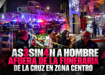 Asesinan a hombre afuera de la funeraria de la Cruz en Zona Centro