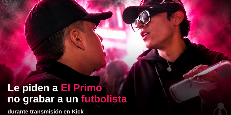 Le piden a El Primo no grabar a un futbolista durante transmisión en Kick