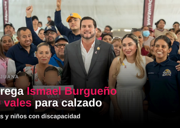 Entrega Ismael Burgueño 200 vales para calzado a niñas y niños con discapacidad