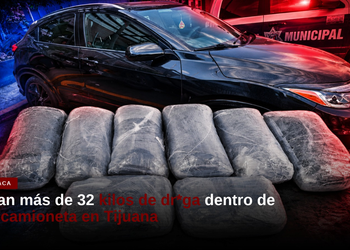 Hallan más de 32 kilos de droga dentro de una camioneta en Tijuana