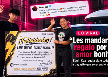 Eduin Caz regala viaje todo pagado a joven payasito que sorprendió a su novia