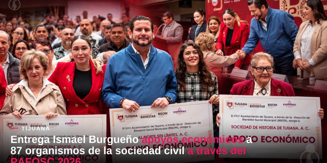 Entrega Ismael Burgueño apoyos económicos a 87 organismos de la sociedad civil a través del PAFOSC 2026