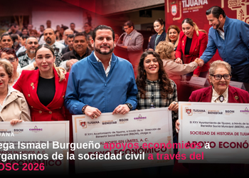 Entrega Ismael Burgueño apoyos económicos a 87 organismos de la sociedad civil a través del PAFOSC 2026