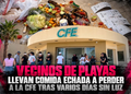 Vecinos de Playas llevan comida echada a perder a la CFE tras varios días sin luz
