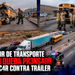 Conductor de transporte escolar queda prensado tras chocar contra tráiler; bomberos logran rescatarlo