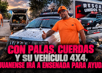 Con palas, cuerdas y su vehículo 4×4, tijuanense irá a Ensenada para ayudar