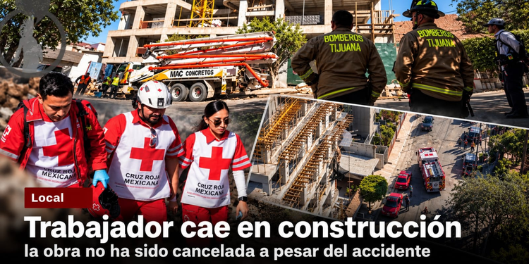 Trabajador cae en construcción de la Cacho; la obra no ha sido cancelada a pesar del accidente