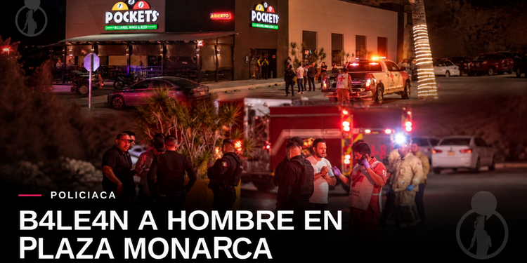 Balean a hombre en el estacionamiento de Plaza Monarca; se refugia en bar Pockets