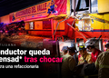 Conductor queda prensado tras chocar contra una refaccionaria en Mariano Matamoros