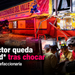 Conductor queda prensado tras chocar contra una refaccionaria en Mariano Matamoros